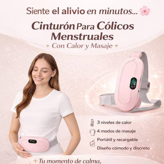 Cinturón Para Cólicos Menstruales Con Calor Y Masaje